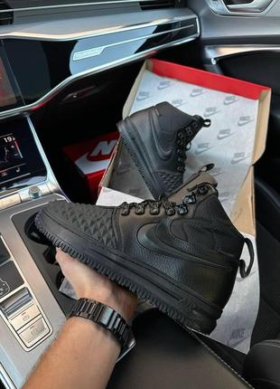 Зимние мужские кроссовки nike lunarforce 1 duckboot 17 black (мех) 41-42-43-442 фото