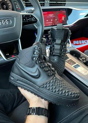 Зимние мужские кроссовки nike lunarforce 1 duckboot 17 black (мех) 41-42-43-449 фото