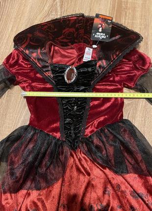 Платье вампирша вампир королева хеллоуин на5-6лет5 фото