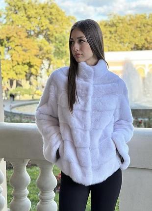 Розкішна норкова шуба автоледі