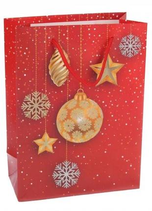 Подарункові пакети новорічні картонні 40*55*15 см (упаковка 12 шт)
