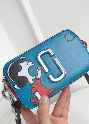 Кожаная сумка marc jacobs snapsot snoopy