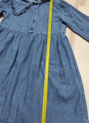 Красивое джинсовое платье с рукавами, платье-рубашка от next на 10-11 лет8 фото