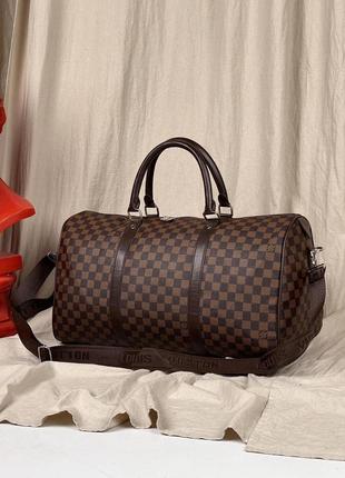 Сумка louis vuitton коричневая, дорожная, для путишествий, большая