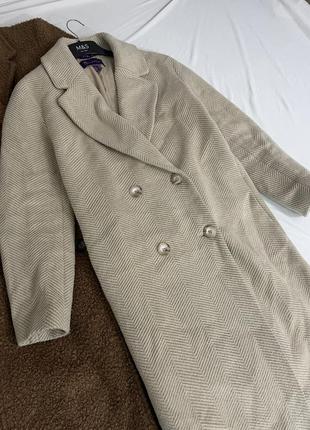 Шикарне шерстяне двобортне пальто4 фото