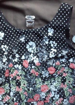 Платье bonprix в горошек с цветочком6 фото