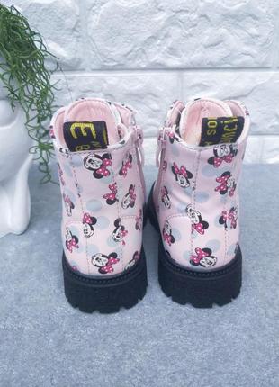 Детские зимние сапоги / ботинки минни маус для девочки4 фото