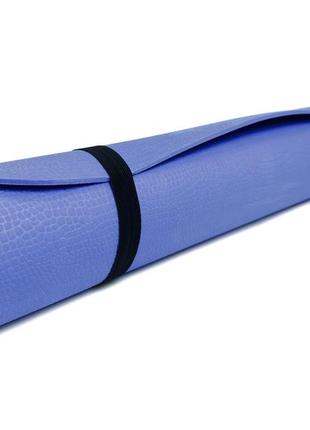 Спортивний килимок каремат для тренувань, занять йоги, фітнес 1500*600*3,5 мм темносиній