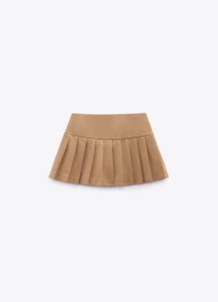 Zara шорты-юбка плиссе скорты1 фото