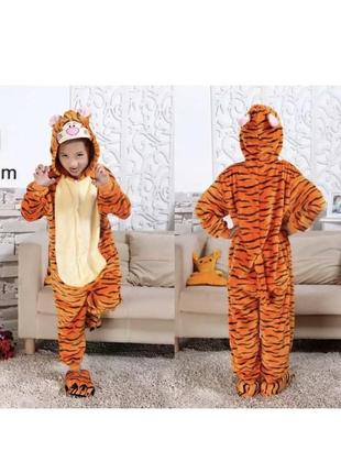 Кигуруми тигр+тапочки когти ,кигуруми,кигуруми для детей,кигуруми детские,кигуруми для девочки2 фото