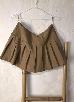 Zara шорты-юбка плиссе скорты2 фото