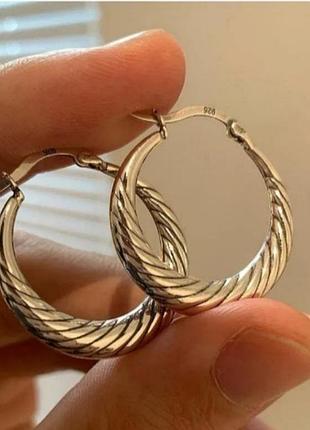 Сережки кільця silver antic italy