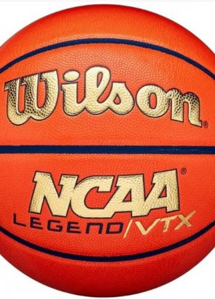 Мяч баскетбольный wilson ncaa legend vtx bskt оранжевый + золото (р.7)