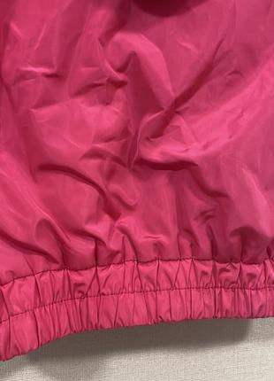 Куртка розовая, ветровка утепленная на флисе5 фото