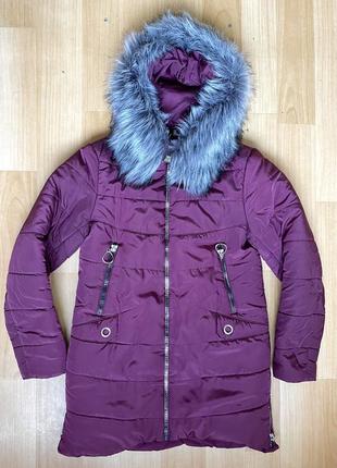 Зимняя курточка с мехом2 фото