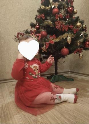 Платье новогоднее для девочки красное платье фатиновое платье новогоднее