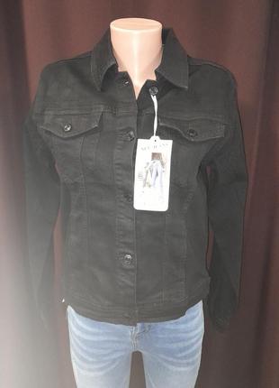 Пиджак женский джинсовый черный т-5904. размеры: s,l,xl,xxl.