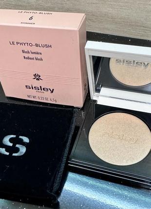 Компактные румяна (хайлайтер) sisley le phyto-blush 6 shimmer, 6.5 г1 фото