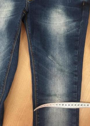 Крутые тёртые , синие джинсы armani! 29 размер!10 фото