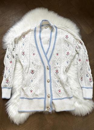 Шикарный кардиган кофта вязаный пиджак1 фото