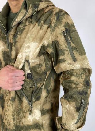 Софтшелл флісова куртка в забарвленні камуфляжу atacsfg