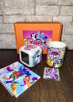 Набор my little pony май литл пони подарок часы хамелеон маленькая пони
