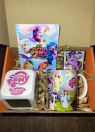 Набор my little pony май литл пони подарок часы хамелеон маленькая пони