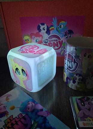 Набор my little pony май литл пони подарок часы хамелеон маленькая пони