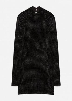 Бархатное платье bershka бершка платья с открытой спиной и объемными рукавами6 фото
