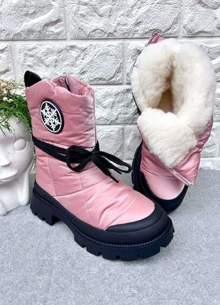 Зимові чоботи для дівчинки1 фото