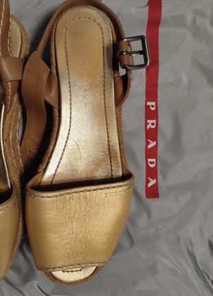 Эспадрильи prada кожаные размер 38