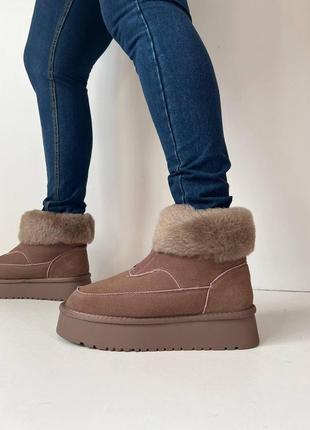 Ботинки женские осень — зима с мехом