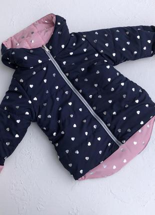 Куртка на дві сторони, куртка для дівчат двохстроння