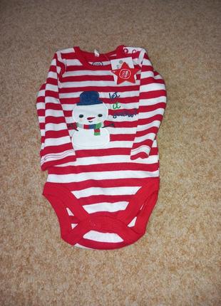 Новый фирменный новогодний бодик на новорождённых