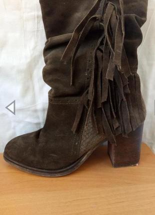 Замшевые сапоги