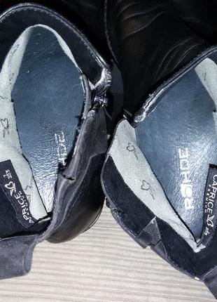Шкіряні чорні черевики caprice розмір 41 (27,5-27,7 см)8 фото