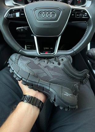 Зимние мужские кроссовки reebok zig kinetica 2.5 edge cordura black fur (мех) 43-44