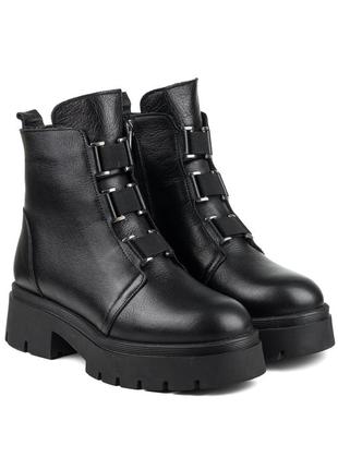 Ботинки женские кожаные черные 529цz