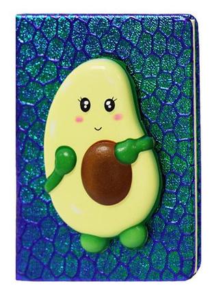 Блокнот а6 обкладинка пу, 80лист., 80г/м2, сквіш авокадо, 14*11*1см
