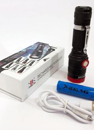 Ліхтарик тактичний ручний bailong bl-736-t6, світлодіодний ліхтарик ручний акумуляторний портативний2 фото