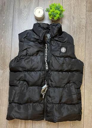 Мужская жилетка stone island черная