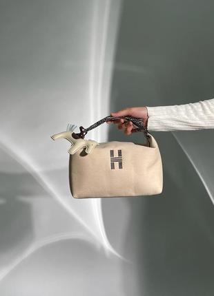 Крутая сумочка органайзер hermes косметичка хермес с ручкой женская2 фото