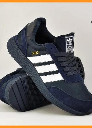 Кроссовки ad!das iniki runner boost синие женские адидас