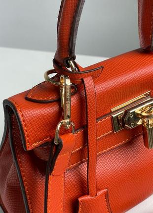 Качественная женская сумка бренда hermès kèlly з зернистой эко кожи4 фото