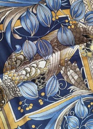 Шикарный шелковый платок птицы италия5 фото