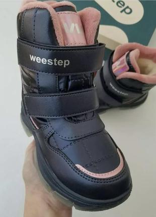 Детские зимние термо ботинки синие webestep 27 28 размер2 фото