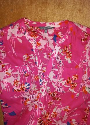 Laura ashley рубашка малиновая, р. s (xs)