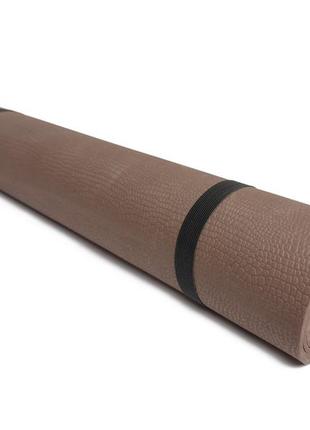 Спортивний килимок каремат для тренувань, занять йоги, фітнес 1500*600*3,5 мм коричневий3 фото