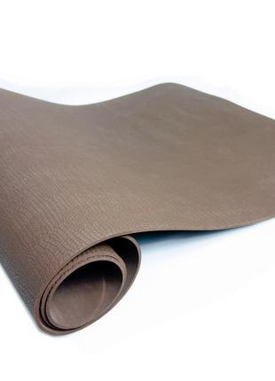 Спортивний килимок каремат для тренувань, занять йоги, фітнес 1500*600*3,5 мм коричневий2 фото