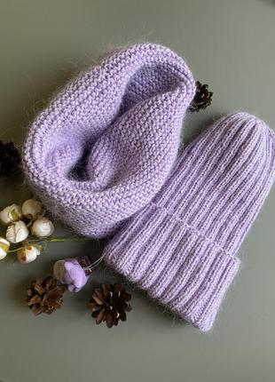 Комплект вязаний (шапка+снуд)2 фото
